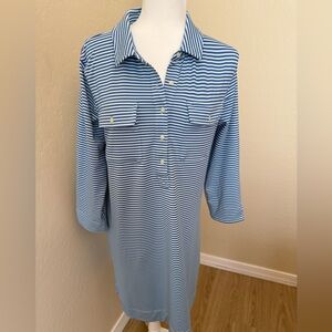 Vineyard Vines Navy and White Striped Tee